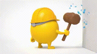 Nuestro emoji trabajando en la obra